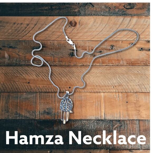 Hamza Sterling Silver Popcorn Chain Necklace - Picture 2 of 6
